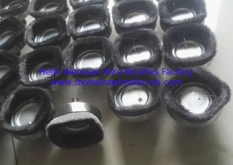 China New Style 100mm Stainless Steel Square Wire Cup Brush for Cleaning Metal Surface supplier